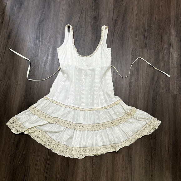 Free People Ivory Lace Mini Dress - Picture 3 of 3